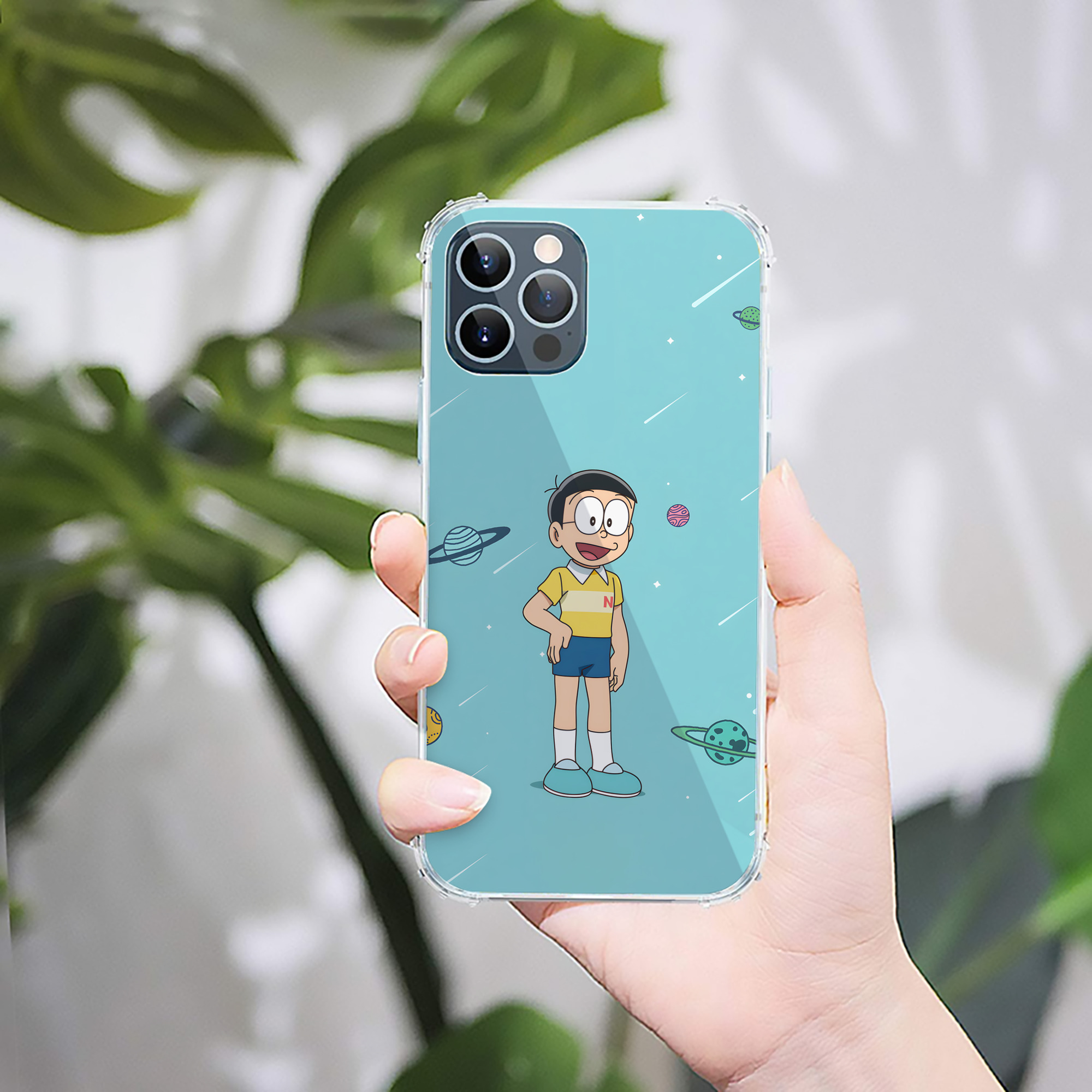 （画像用） ドラえもん Doraemon 【iPhone 12シリーズ対応】透明スマホケース（クリアソフトケース）